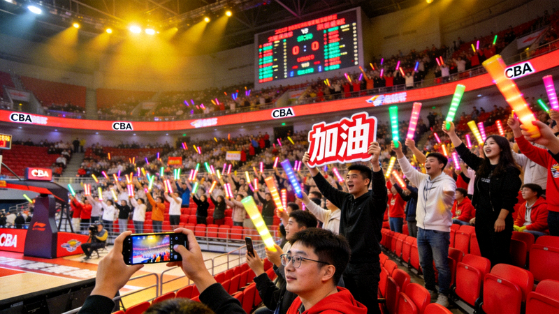 CBA联赛现场火爆氛围 - 观众席座无虚席